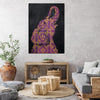 "Zoo Celebration I" Canvas Framed Black 24x32 Wall Art