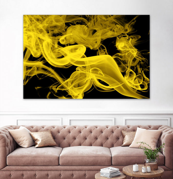 \"Yellow Smoke\" Giant Art 84x54 Wall Art