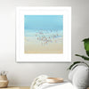 "Beach Day Ii" Matted and Framed White 36x36 Wall Art
