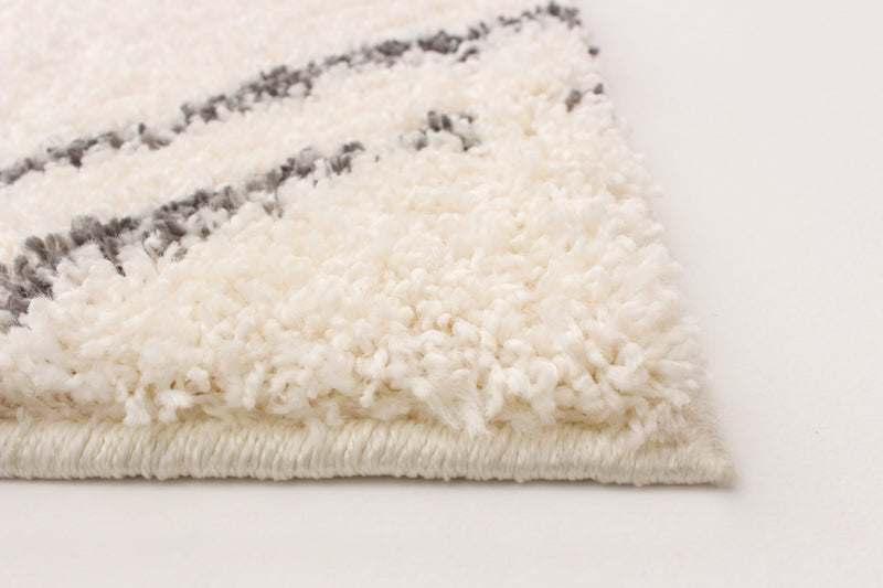 Gael Ivory Shag 3'11\" x 6'0\" Area Rug