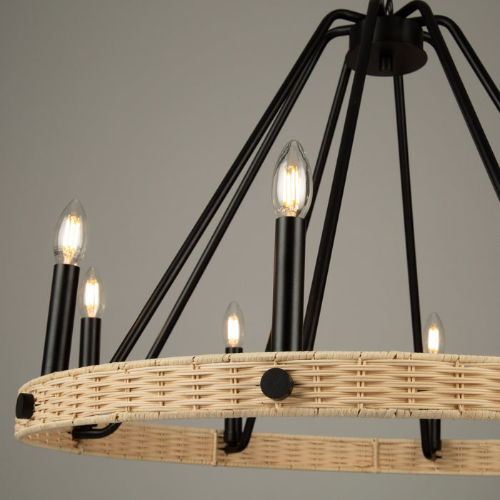 Perris 8-Light Black Chandelier