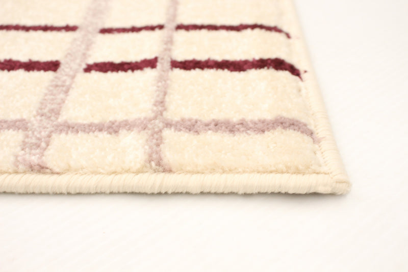 Taite Cream-Bordeaux Area Rug - 3'11\" x 5'7\"
