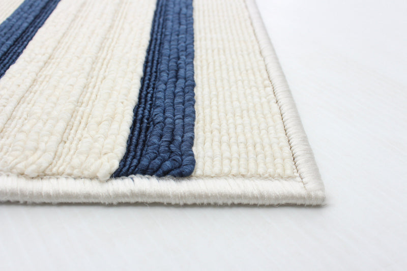 Talya Blue-Ivory 2'8\" x 4'11\" Area Rug