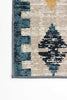 Mosaic Taupe/Blue Machine Washable Area Rug - 5'0" x 7'0"