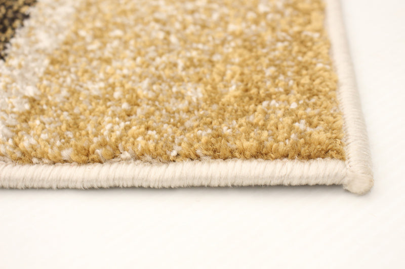 Aya Ivory-Brown Area Rug - 3'11\" x 5'7\"