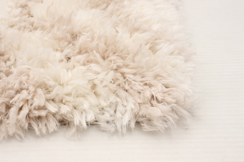 Agalia Abstract Ivory-Tan Shag - 6'7\" x 9'6\"