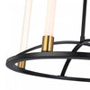 Infiniti Matte Black & Brass 4-Light Integrated LED Chandelier