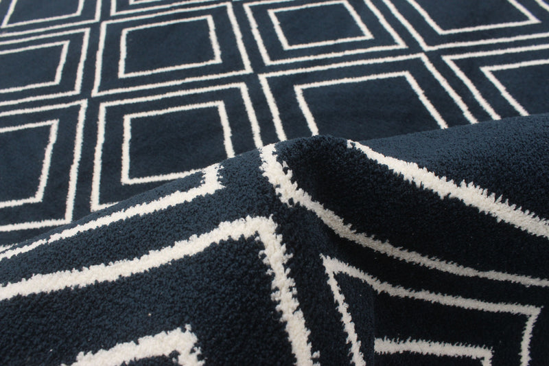 August Geod Navy-White 6'7\" x 9'6\" Area Rug