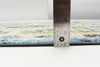 Mosaic Taupe/Blue Machine Washable Area Rug - 2'6" x 8'0"