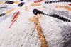 Paloma Sunburst Black, White Area Rug - 5'3" x 7'3"