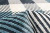 Kors Blue Machine Washable Area Rug - 6'0" x 9'0"
