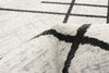 Damali Ivory/Black Machine Washable Area Rug - 2'6" x 8'0"