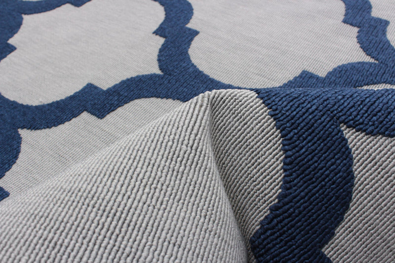Sophie Grey-Navy Area Rug - 6'7\" x 9'6\"
