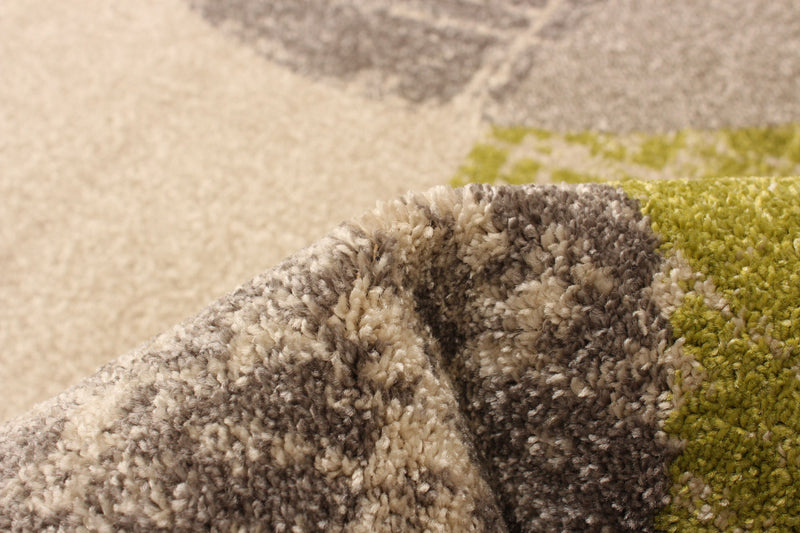 Ellegance Ivory / Green 6'7\" x 9'6\" Area Rug