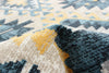 Mosaic Taupe/Blue Machine Washable Area Rug - 5'0" x 7'0"
