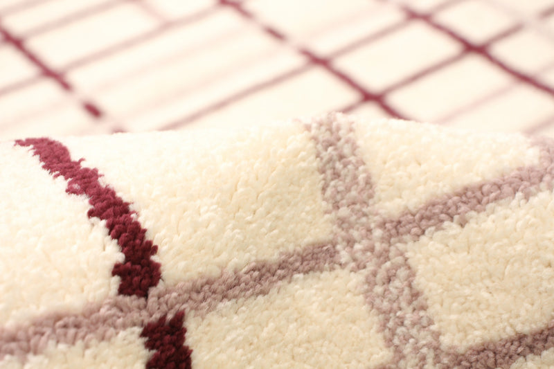 Taite Cream-Bordeaux Area Rug - 3'11\" x 5'7\"