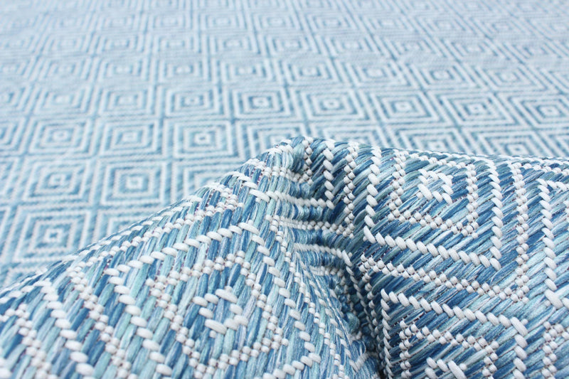 Neisha Diamond Blue Rug 6'7\" X 9'6\" Area Rug
