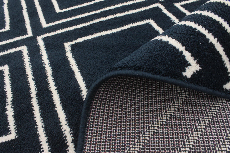 August Geod Navy-White 6'7\" x 9'6\" Area Rug