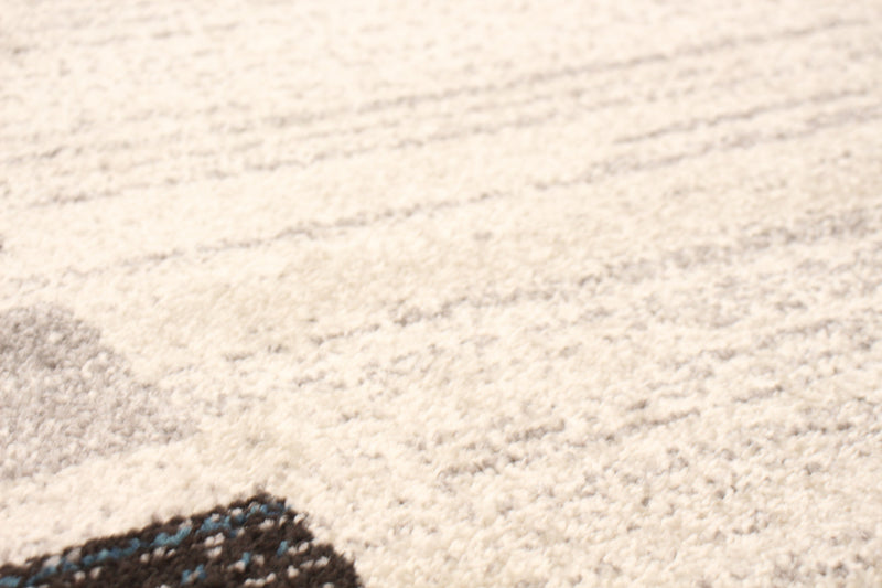 Aya Ivory-Blue Area Rug - 3'11\" x 5'7\"