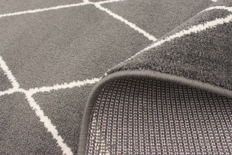 August Dark Grey-White 6'7\" x 9'6\" Area Rug
