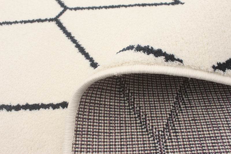 August White-Navy 7'10\" x 10'2\" Area Rug
