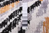 Paloma Sunburst Black, White Area Rug - 3'11" x 5'11"