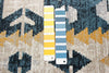 Mosaic Taupe/Blue Machine Washable Area Rug - 5'0" x 7'0"