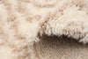 Agalia Abstract Ivory-Tan Shag - 6'7" x 9'6"