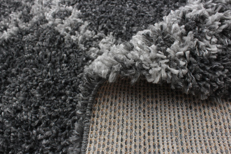 Helma Stark Dark Grey Shag 3'11\" X 5'11\" Area Rug