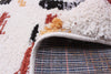Paloma Sunburst Black, White Area Rug - 5'3" x 7'3"