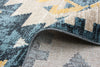 Mosaic Taupe/Blue Machine Washable Area Rug - 5'0" x 7'0"