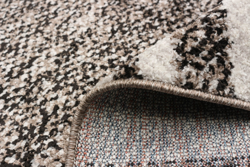 Vera Earth Taupe/Black Area Rug - 7'10\" x 10'5\"