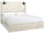 Abby Panel Bed with Headboard & Frame, LED, USB, White - King Size
