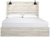 Abby King Panel Bed - {Rustic}, {Industrial} style Bed in White {Engineered Wood}