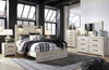 Abby 6-Piece Queen Bedroom Package - {Rustic}, {Industrial} style Bedroom Package in White {Engineered Wood}