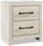 Abby Bedside 2-Drawer Nightstand with USB Port, 21.8"W x 24.5"H - White