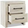 Abby Nightstand - {Rustic}, {Industrial} style Nightstand in White {Engineered Wood}