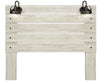 Abby King Panel Headboard - {Rustic}, {Industrial} style Headboard in White {Engineered Wood}