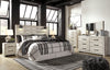 Abby King Panel Headboard - {Rustic}, {Industrial} style Headboard in White {Engineered Wood}