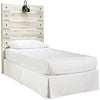 Abby Twin Panel Headboard - {Rustic}, {Industrial} style Headboard in White {Engineered Wood}