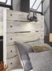 Abby Twin Panel Headboard - {Rustic}, {Industrial} style Headboard in White {Engineered Wood}