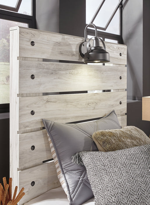 Abby Panel Headboard with LED Light & USB Ports for Kids, White - Twin Size