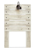 Abby Twin Panel Headboard - {Rustic}, {Industrial} style Headboard in White {Engineered Wood}