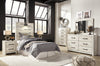 Abby Twin Panel Headboard - {Rustic}, {Industrial} style Headboard in White {Engineered Wood}