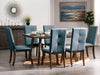 Chelsea 7-Piece Dining Package with Aqua Chairs - {Contemporary} style Dining Room Set