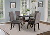 Chelsea 5-Piece Round Dining Table Package with Brown Chairs - {Contemporary} style Dining Room Set