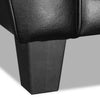 Curt Genuine Leather Sofa - Black - {Modern}, {Retro} style Sofa in Black {Solid Woods}