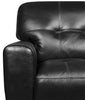 Curt Genuine Leather Sofa - Black - {Modern}, {Retro} style Sofa in Black {Solid Woods}