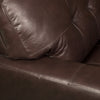 Curt Genuine Leather Loveseat - Brown - {Modern}, {Retro} style Loveseat in Brown {Solid Woods}