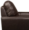 Curt Genuine Leather Loveseat - Brown - {Modern}, {Retro} style Loveseat in Brown {Solid Woods}
